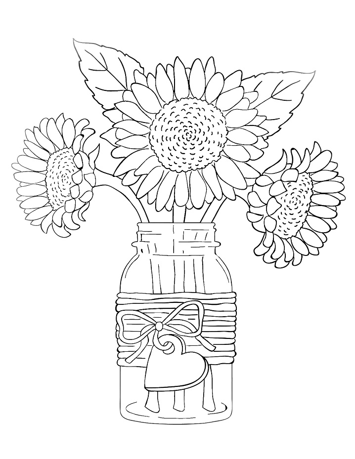 Sunflowers in Vase
