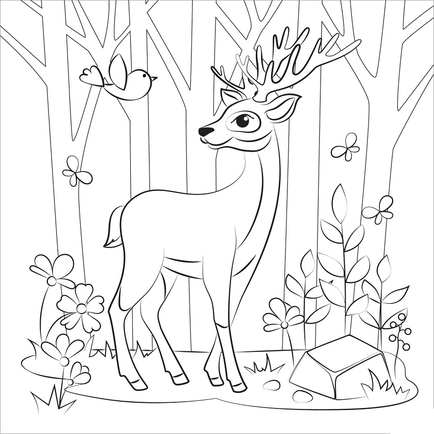 Reindeer in the Wood